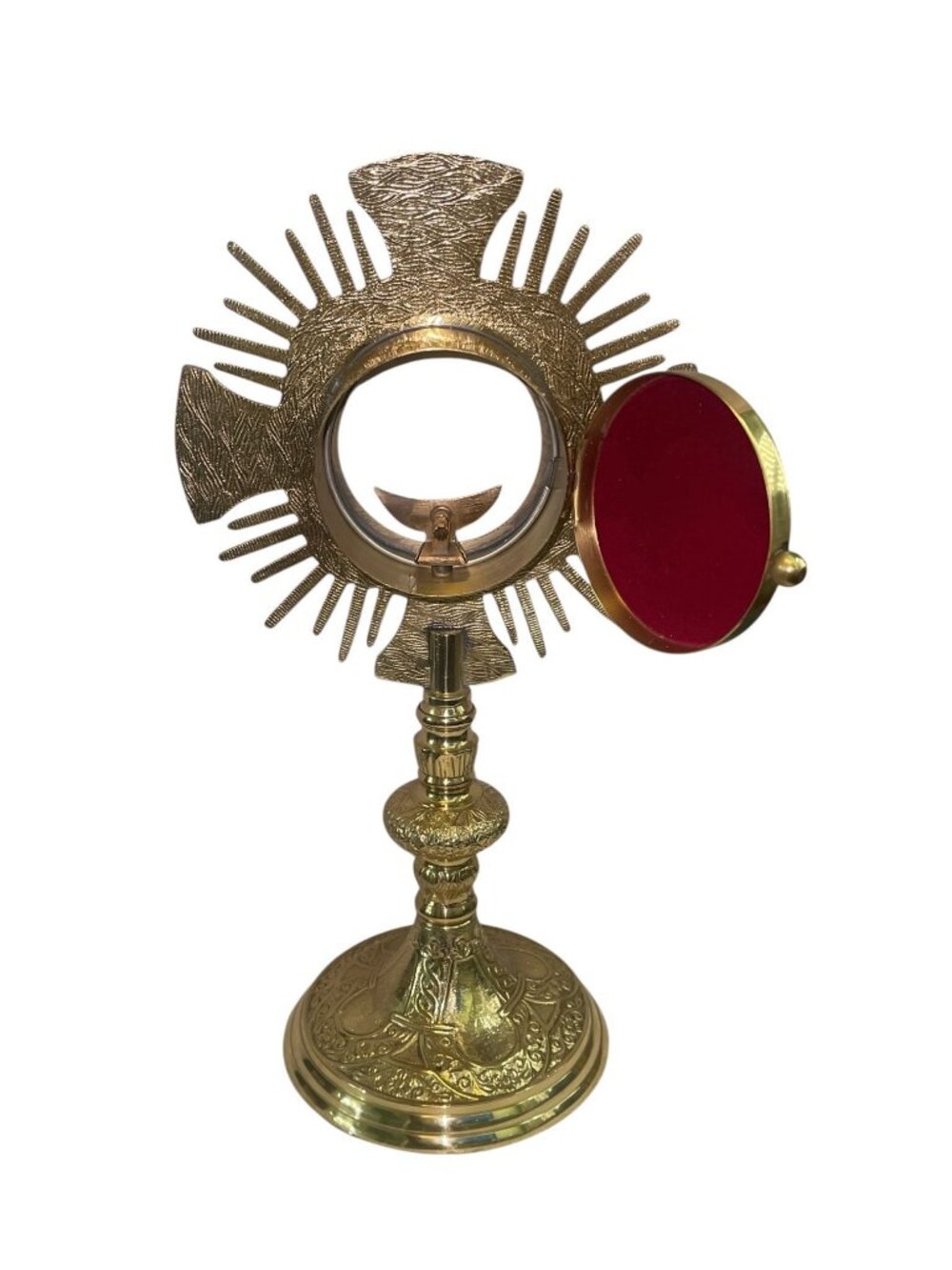 Sudbury Brass 15" Monstrance Reliquary Gold Tone Church Altar 4 Lb Ornate